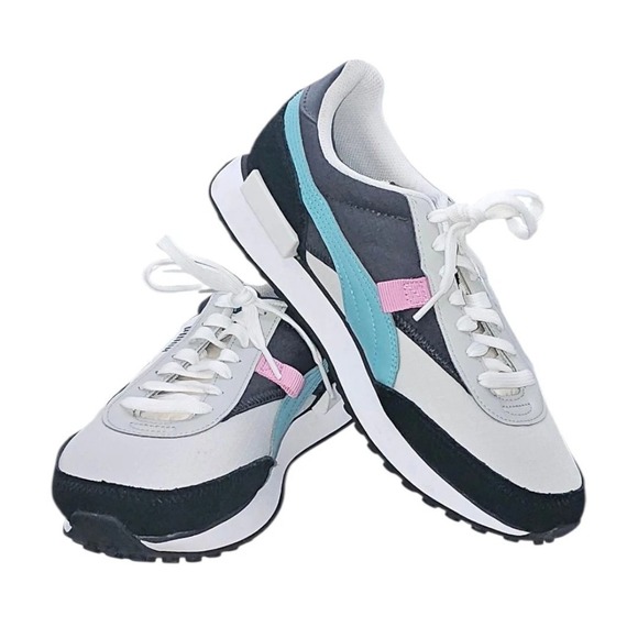 PUMA Future Rider Play On Sneakers‎ Porcelain Puma Ebony Colorway Men's Size 9.5 - Picture 1 of 12